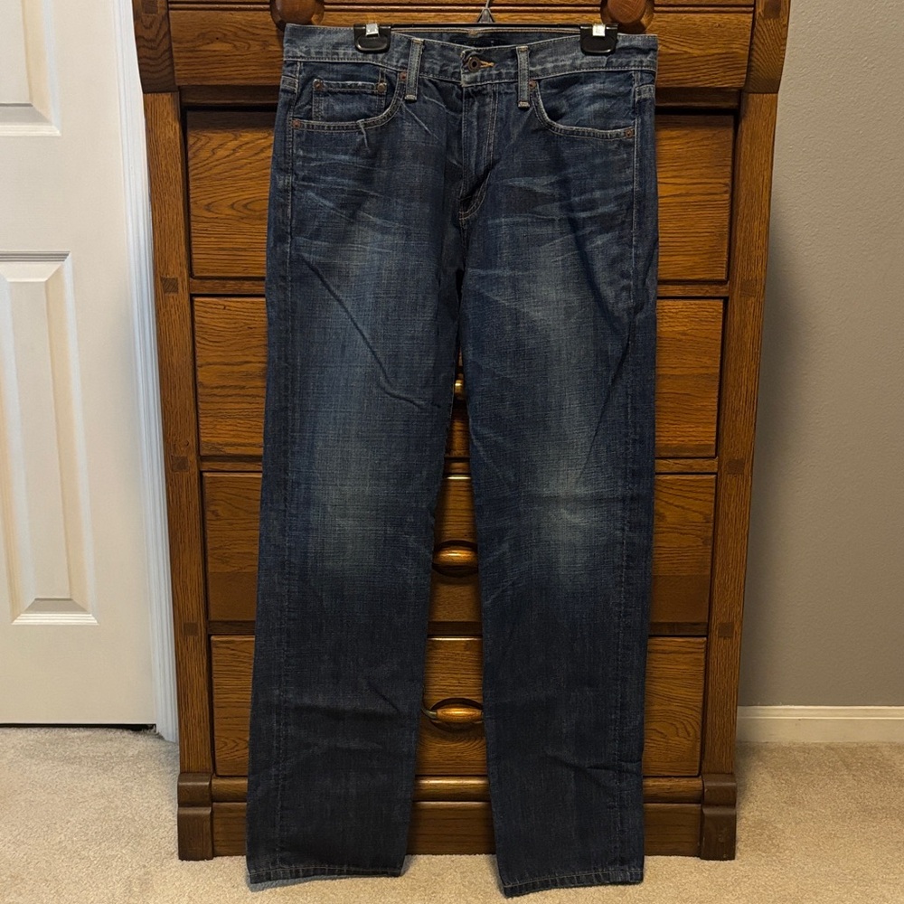 Lucky Brand 221 Original Straight Blue Jeans Men’s 33 x 32